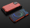 Lunso - Honinggraat Armor Backcover hoes - Geschikt voor iPhone 13 Pro Max - Rood