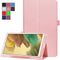 Lunso - Stand flip sleepcover hoes - Geschikt voor Samsung Galaxy Tab A7 Lite - Lichtroze