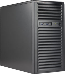 Supermicro CSE-731I-404B - Mini Tower Server - 4x 3.5" bays 2x 5.25" bays - Zwart