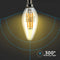 V-TAC VT-1955-N E14 LED Lampen - Amber - Kaars - IP20 - 4W - 350 Lumen - 2200K