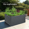 tectake® Blomma - Verhoogde Plantenbak - Verzinkt Staal - Ergonomisch - 120 x 100 x 56 cm - Antraciet