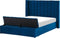 NOYERS - Bed met opbergruimte - Marineblauw - 140 x 200 cm - Fluweel
