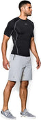Under Armour HeatGear® Armour - Compressie Sportshirt Korte Mouw - UPF 30+ - Zwart (XXL)