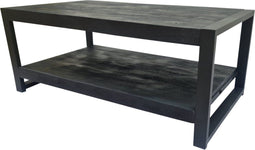Salontafel Finn - Salontafel industrieel - Salontafel zwart 110 cm