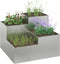 vidaXL - Tuinplantbak - 80x80x60 - cm - Gegalvaniseerd - Staal