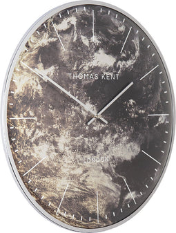 Thomas Kent - Wandklok rond Oyster M - 55cm - Aubergine met zilver