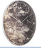 Thomas Kent - Wandklok rond Oyster S - 40cm - Aubergine met zilver