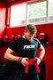 Thor Athletics - Halterriem Rood - Powerlift Riem - Lifting Belt - Clip Sluiting - Gewichthefriem - Krachttraining Accesscoires - Powerlifting - Bodybuilding - Deadlift - Squat - Maat (XXL)