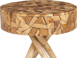 THORSBY - Bijzettafel - Lichte houtkleur - Teakhout