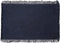 Secret de Gourmet Maha Placemat katoen met franjes - Set van 4 stuks - 45x30cm - Donkerblauw