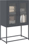 vidaXL - Hoge - kast - 68x39x107 - cm - staal - antracietkleurig