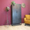 Kabinet kast Daan - Kabinet kast mangohout - Vakkenkast zwart 200 cm