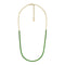 Fossil HERITAGE - Collier - Minimalistische ketting met groene kristallen - Goudkleurig