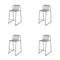 Throne Barhocker Metall stapelbar – Beige - SÄTZE VON 4