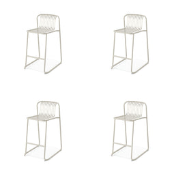 Throne Barhocker Metall stapelbar – Cappuccino - SÄTZE VON 4