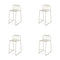Throne Barhocker Metall stapelbar – Cappuccino - SÄTZE VON 4