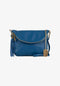 Anna Morellini ALICE - Schoudertas - Denim met rits en magnetische klep - Blue Denim (30 × 22 × 10 cm)