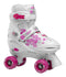 Roces Quaddy 3.0 - Rolschoen - Verstelbaar - Wit-roze (maat 34/37)