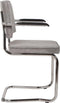 Zuiver Ridge Kink Rib - Eetkamerstoel - Grijs - Met armleuning