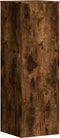 vidaXL - Plantenstandaard - 33x33x100 - cm - bewerkt - hout - gerookt - eikenkleurig