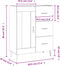 vidaXL - Dressoir - 69,5x34x90 - cm - bewerkt - hout - zwart