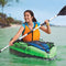 Intex Challenger K2 - Kayak - 351 x 76 x 38 cm - Inclusief peddels en pomp - Groen (2 stuks)
