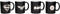 DC Comics: Justice League - 4 Laser Etched Black and White Mugs