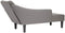 vidaXL - Chaise - longue - met - rechterarmleuning - stof - taupe