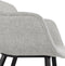 Alterego Riga - Grijs Stof - Met Armleuningen - 59x54x80cm
