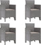 vidaXL - Tuinmeubels - met - Kussens - 4 - stuks - Lichtgrijs - Poly - Rattan