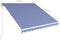 vidaXL - Luifel - automatisch - uittrekbaar - 350x250 - cm - blauw - en - wit