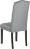 SHIRLEY - Eetkamerstoel - Grijs - Polyester