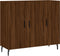 vidaXL - Dressoir - 90x34x80 - cm - bewerkt - hout - bruin - eikenkleur
