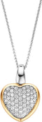 TI SENTO Dames Hanger - 925 zilver - Zirkonia met geel verguld - 6801ZY