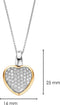 TI SENTO Dames Hanger - 925 zilver - Zirkonia met geel verguld - 6801ZY