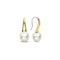TI SENTO Dames Oorbellen - 925 zilver - Parel met geel verguld - 7937YP