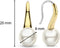TI SENTO Dames Oorbellen - 925 zilver - Parel met geel verguld - 7937YP