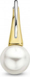 TI SENTO Dames Oorbellen - 925 zilver - Parel met geel verguld - 7937YP