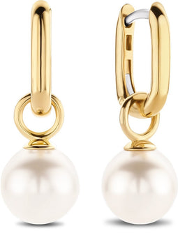 TI SENTO Dames Oorbellen - 925 zilver - Wit parel - 7848PW
