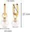 TI SENTO Dames Oorbellen - 925 zilver - Wit parel - 7848PW