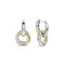 TI SENTO Dames Oorbellen - 925 zilver - Zirkonia met geel verguld - 7976ZY