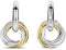 TI SENTO Dames Oorbellen - 925 zilver - Zirkonia met geel verguld - 7976ZY