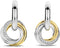 TI SENTO Dames Oorbellen - 925 zilver - Zirkonia met geel verguld - 7976ZY