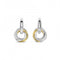 TI SENTO Dames Oorbellen - 925 zilver - Zirkonia met geel verguld - 7976ZY