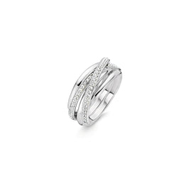 TI SENTO Ring 12056ZI - Zilveren dames ring - Maat 60