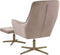 Draaifauteuil MOLLE met voetenbank Fluweel Beige