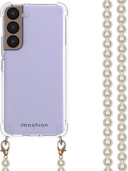 iMoshion Hoesje Geschikt voor Samsung Galaxy S22 Hoesje Met Koord - iMoshion Backcover met koord - Parel - Transparant