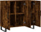 vidaXL - Dressoir - 90x34x80 - cm - bewerkt - hout - gerookt - eikenkleurig