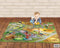 Groot speelkleed bouwput met veel kranen 100x150