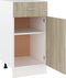 vidaXL - Onderkast - met - lade - 40x46x81,5 - cm - bewerkt - hout - sonoma - eiken